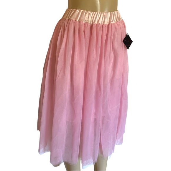 NWT Tutu Crinoline Elastic Stretch Waist Slip Underlay Skirt - Picture 3 of 5